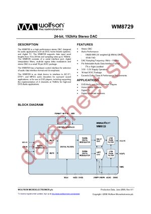 WM8729GED/RV datasheet  